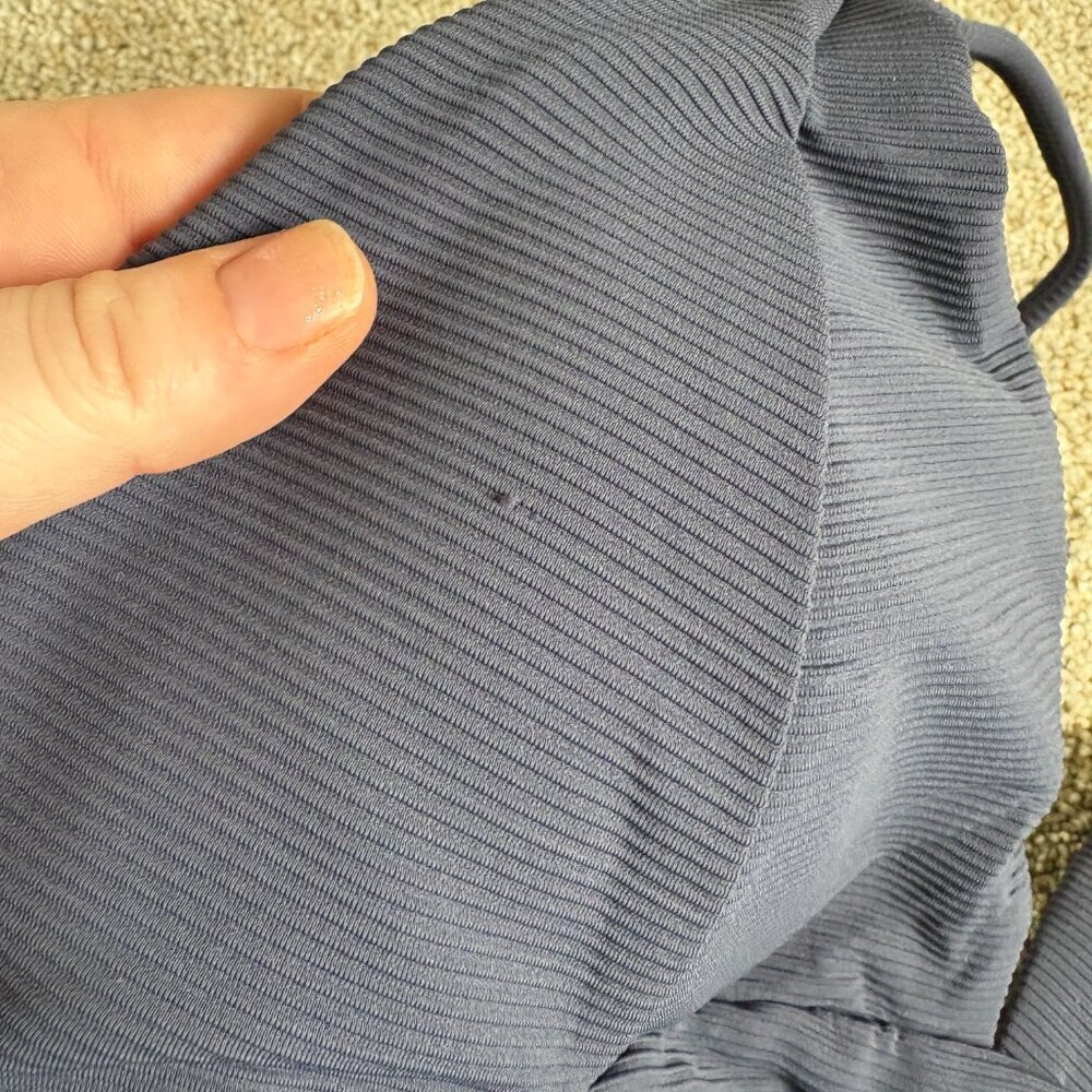 Navy Blue Ribbed Bikini Set Size M - Picture 12 of 12